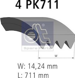 DT Spare Parts 11.12076 - Cinghia Poly-V autozon.pro