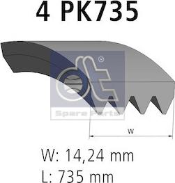 DT Spare Parts 13.43501 - Cinghia Poly-V autozon.pro