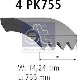 DT Spare Parts 12.15402 - Cinghia Poly-V autozon.pro