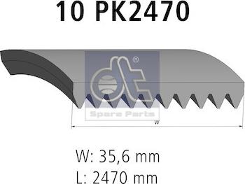 DT Spare Parts 1.21868 - Cinghia Poly-V autozon.pro