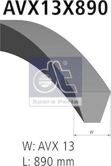 DT Spare Parts 3.34504 - Cinghia trapezoidale autozon.pro