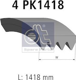 DT Spare Parts 3.34357 - Cinghia Poly-V autozon.pro