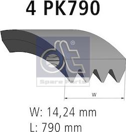 DT Spare Parts 3.34300 - Cinghia Poly-V autozon.pro