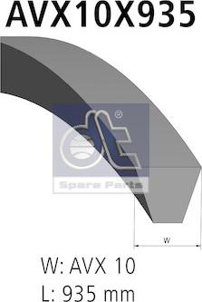 DT Spare Parts 2.21067 - Cinghia trapezoidale autozon.pro