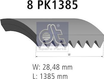 DT Spare Parts 2.21201 - Cinghia Poly-V autozon.pro