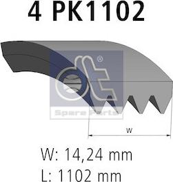 DT Spare Parts 7.54804 - Cinghia Poly-V autozon.pro