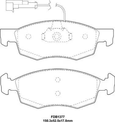 Duron DBP231377 - Kit pastiglie freno, Freno a disco autozon.pro