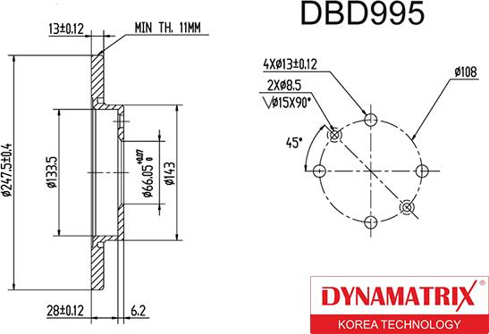 Dynamatrix DBD995 - Discofreno autozon.pro