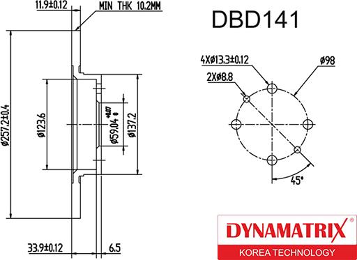 Dynamatrix DBD141 - Discofreno autozon.pro