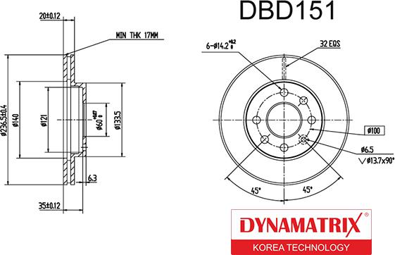 Dynamatrix DBD151 - Discofreno autozon.pro