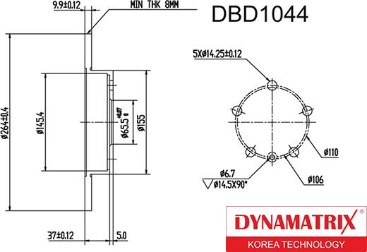 Dynamatrix DBD1044 - Discofreno autozon.pro