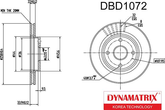 Dynamatrix DBD1072 - Discofreno autozon.pro