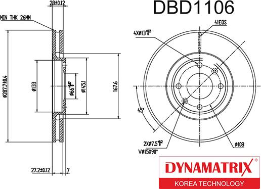 Dynamatrix DBD1106 - Discofreno autozon.pro