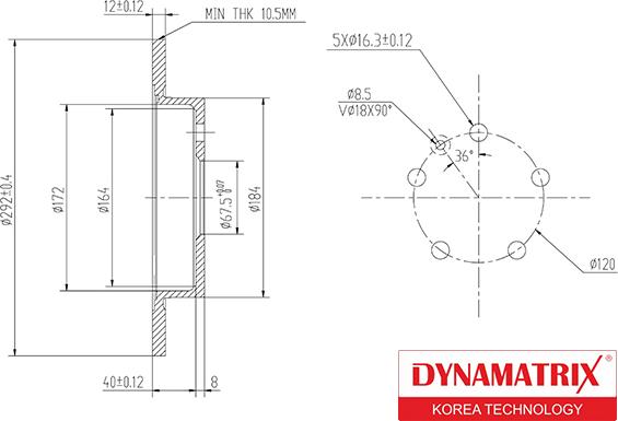 Dynamatrix DBD1804C - Discofreno autozon.pro