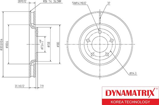 Dynamatrix DBD1372 - Discofreno autozon.pro