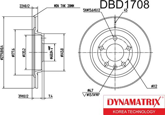 Dynamatrix DBD1708 - Discofreno autozon.pro