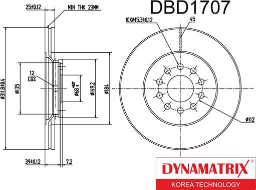 Dynamatrix DBD1707 - Discofreno autozon.pro