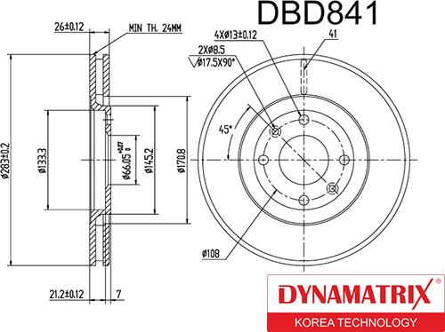 Dynamatrix DBD841 - Discofreno autozon.pro