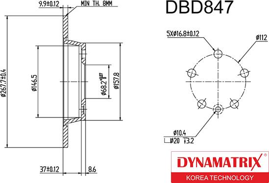 Dynamatrix DBD847 - Discofreno autozon.pro