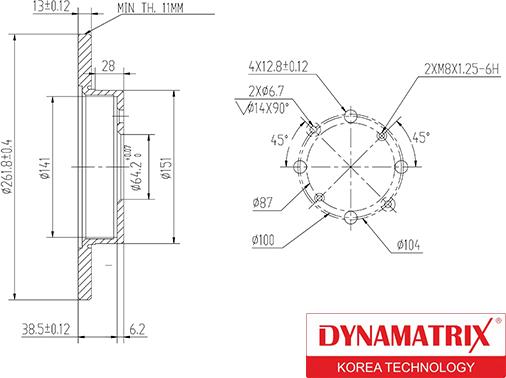 Dynamatrix DBD872 - Discofreno autozon.pro