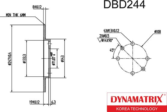 Dynamatrix DBD244 - Discofreno autozon.pro