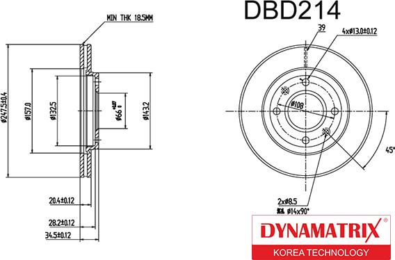 Dynamatrix DBD214 - Discofreno autozon.pro