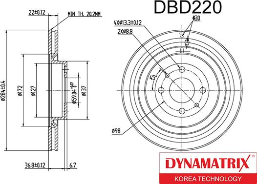 Dynamatrix DBD220 - Discofreno autozon.pro