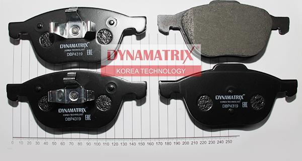 Dynamatrix DBP4319 - Kit pastiglie freno, Freno a disco autozon.pro