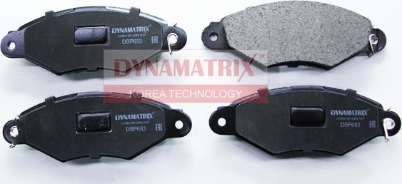 Dynamatrix DBP683 - Kit pastiglie freno, Freno a disco autozon.pro