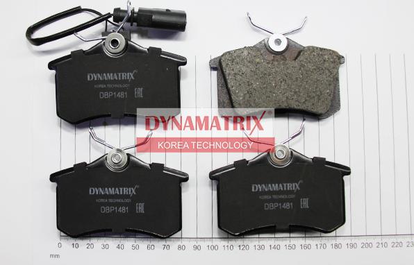 Dynamatrix DBP1481 - Kit pastiglie freno, Freno a disco autozon.pro