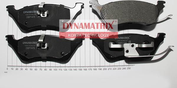 Dynamatrix DBP1475 - Kit pastiglie freno, Freno a disco autozon.pro