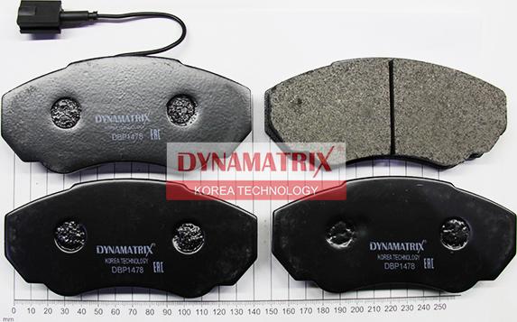 Dynamatrix DBP1478 - Kit pastiglie freno, Freno a disco autozon.pro