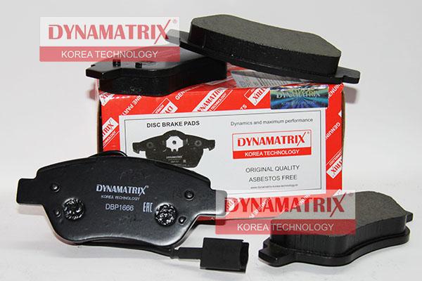 Dynamatrix DBP1666 - Kit pastiglie freno, Freno a disco autozon.pro