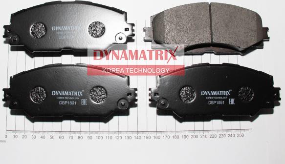 Dynamatrix DBP1891 - Kit pastiglie freno, Freno a disco autozon.pro