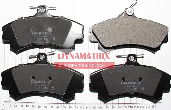 Dynamatrix DBP1738 - Kit pastiglie freno, Freno a disco autozon.pro