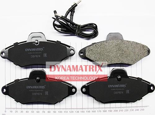 Dynamatrix DBP874 - Kit pastiglie freno, Freno a disco autozon.pro