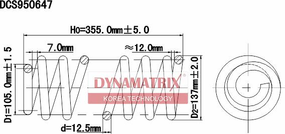 Dynamatrix DCS950647 - Molla autotelaio autozon.pro