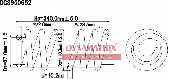 Dynamatrix DCS950652 - Molla autotelaio autozon.pro