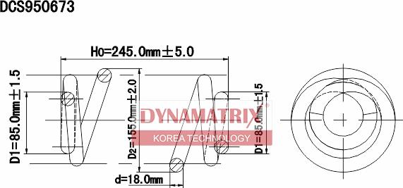 Dynamatrix DCS950673 - Molla autotelaio autozon.pro