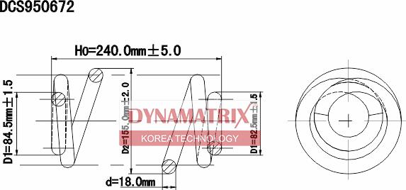 Dynamatrix DCS950672 - Molla autotelaio autozon.pro