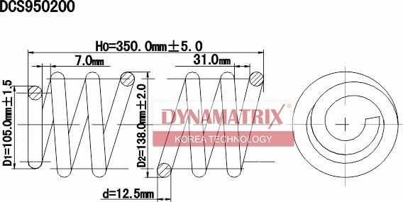 Dynamatrix DCS950200 - Molla autotelaio autozon.pro