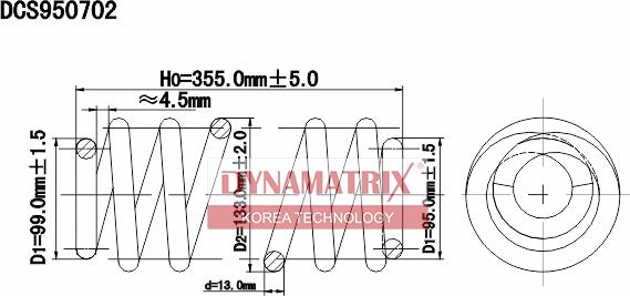 Dynamatrix DCS950702 - Molla autotelaio autozon.pro