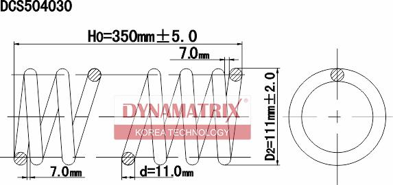 Dynamatrix DCS504030 - Molla autotelaio autozon.pro