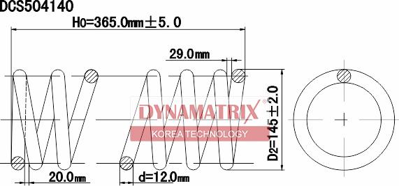 Dynamatrix DCS504140 - Molla autotelaio autozon.pro