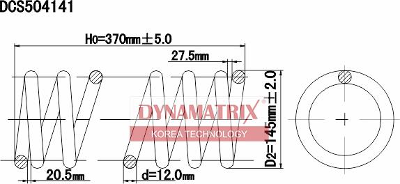 Dynamatrix DCS504141 - Molla autotelaio autozon.pro