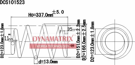 Dynamatrix DCS101523 - Molla autotelaio autozon.pro