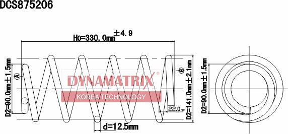 Dynamatrix DCS875206 - Molla autotelaio autozon.pro