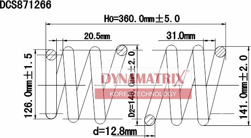 Dynamatrix DCS871266 - Molla autotelaio autozon.pro