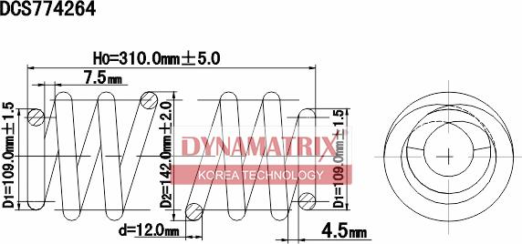 Dynamatrix DCS774264 - Molla autotelaio autozon.pro