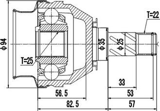 Dynamatrix DCV699026 - Kit giunti, Semiasse autozon.pro